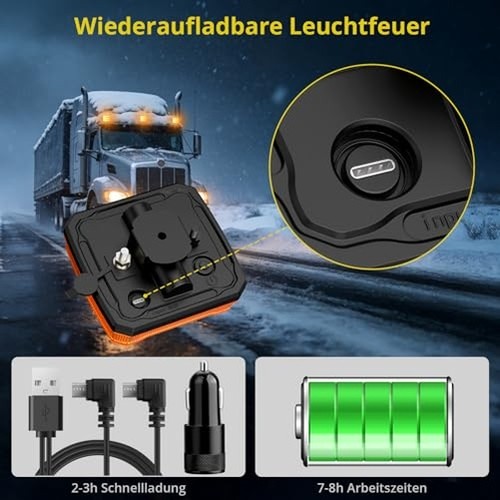 Magnet warnleuchte led - warnleuchte, 2pcs
