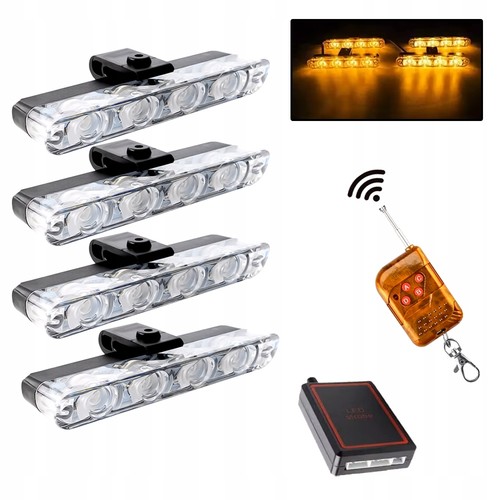 Led warnleuchte orange - 4x,
